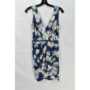 BCBGeneration Floral Sleeveless Mini Dress - Blue and White